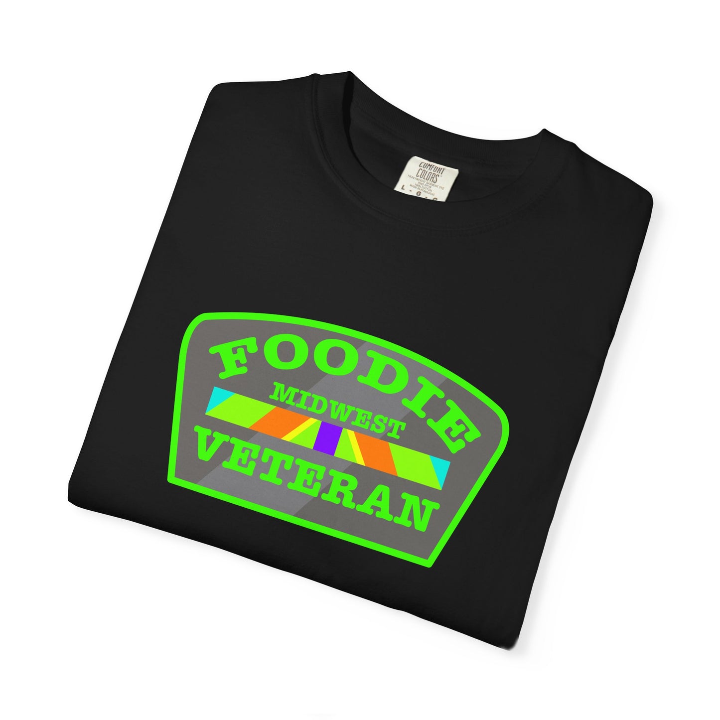 L.O.E.F Foodie Veteran MIDWEST Unisex Tee Shirt (Neon Green)