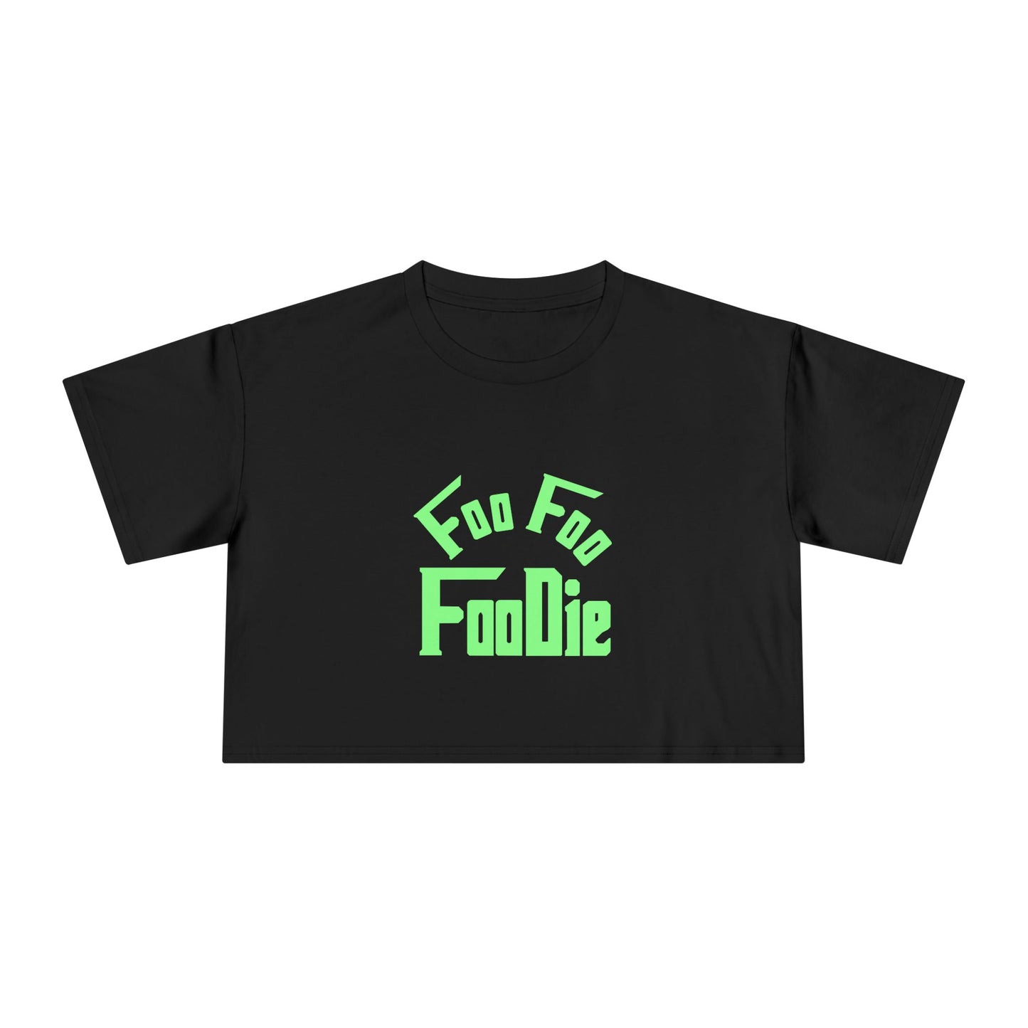 L.O.E.F FOO FOO FOODIE Women Crop Tee(Mint Green)