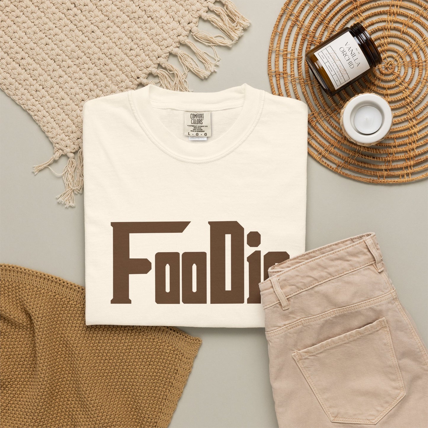 L.O.E.F Foodie Unisex Tee Shirt (Dark Brown)