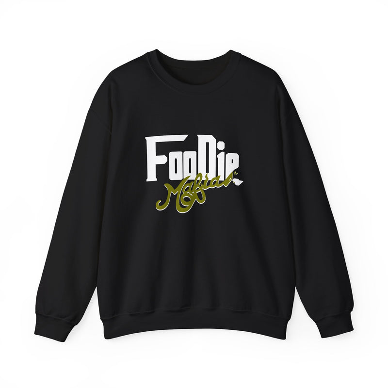 L.O.E.F White Foodie Mafia Unisex Sweatshirt (Olive)
