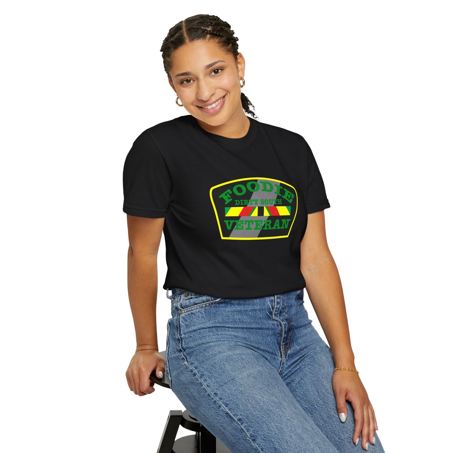 L.O.E.F Foodie Veteran DIRTY SOUTH Unisex Tee Shirt (Green)