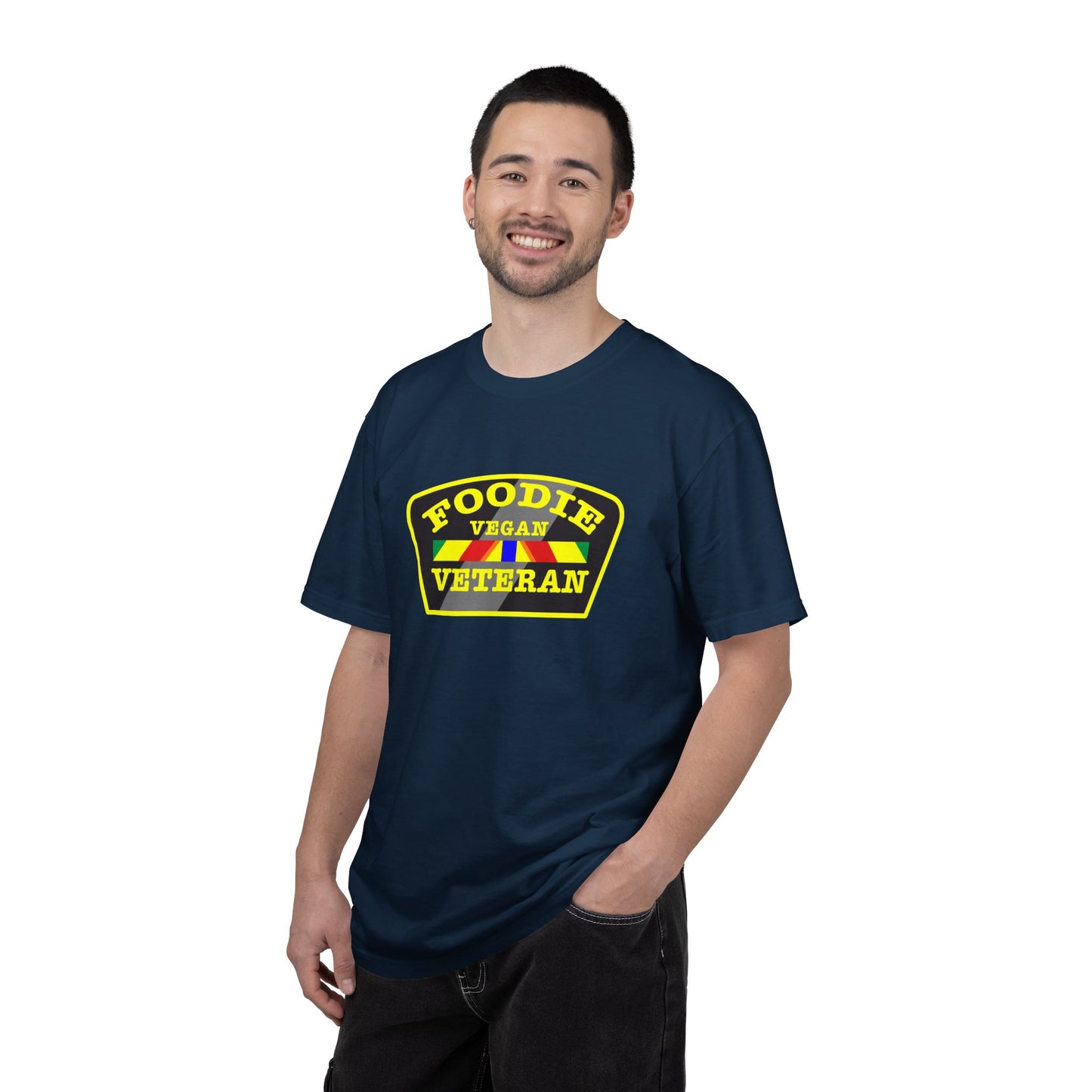 L.O.E.F Foodie Veteran VEGAN Unisex Tee Shirt (Yellow)