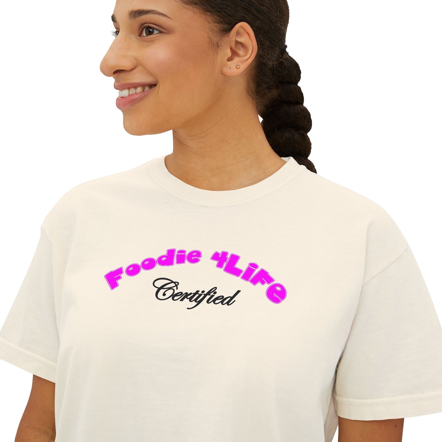 L.O.E.F Foodie 4Life Certified Boxy Tee (Fuchsia)