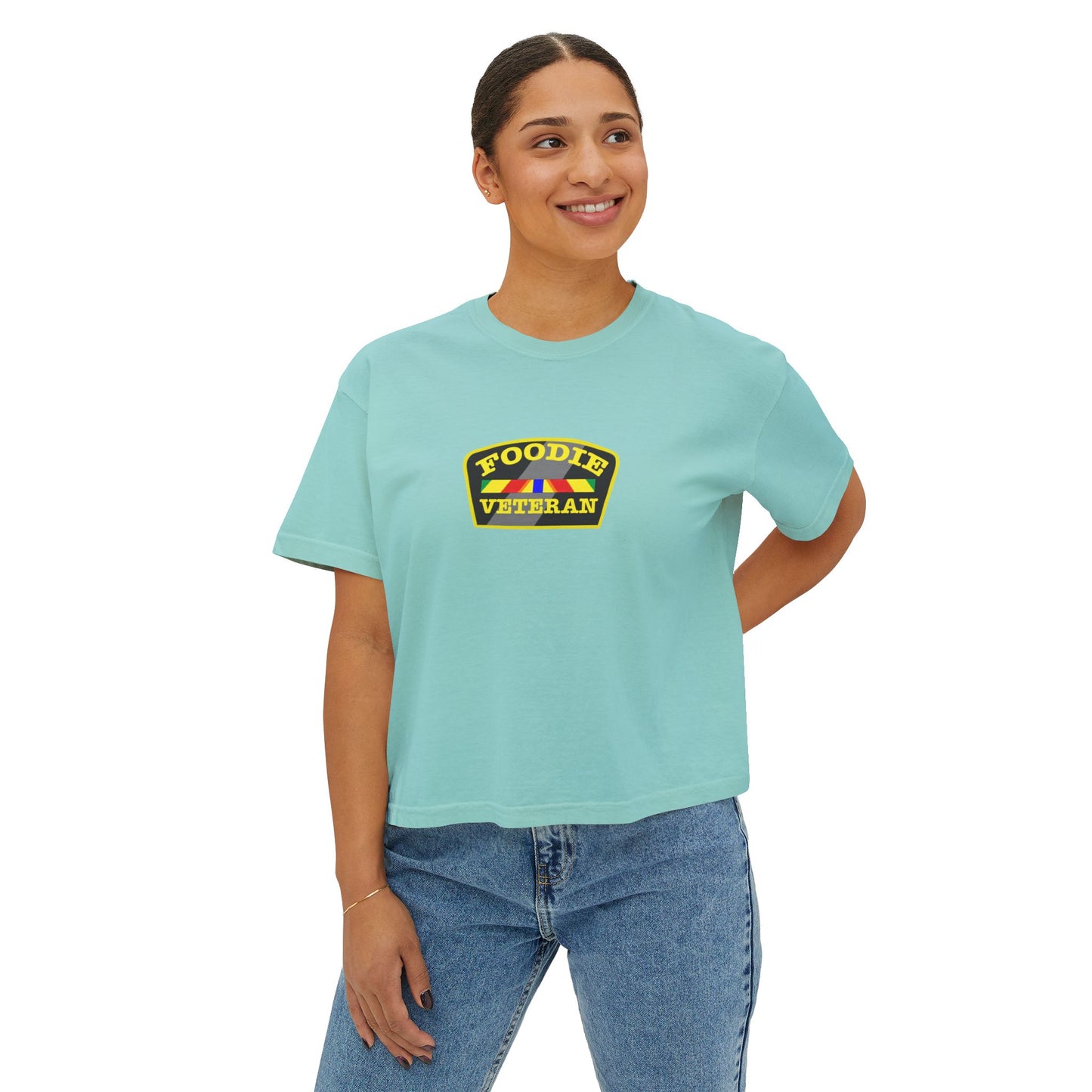 L.O.E.F Foodie Veteran Women Boxy Tee