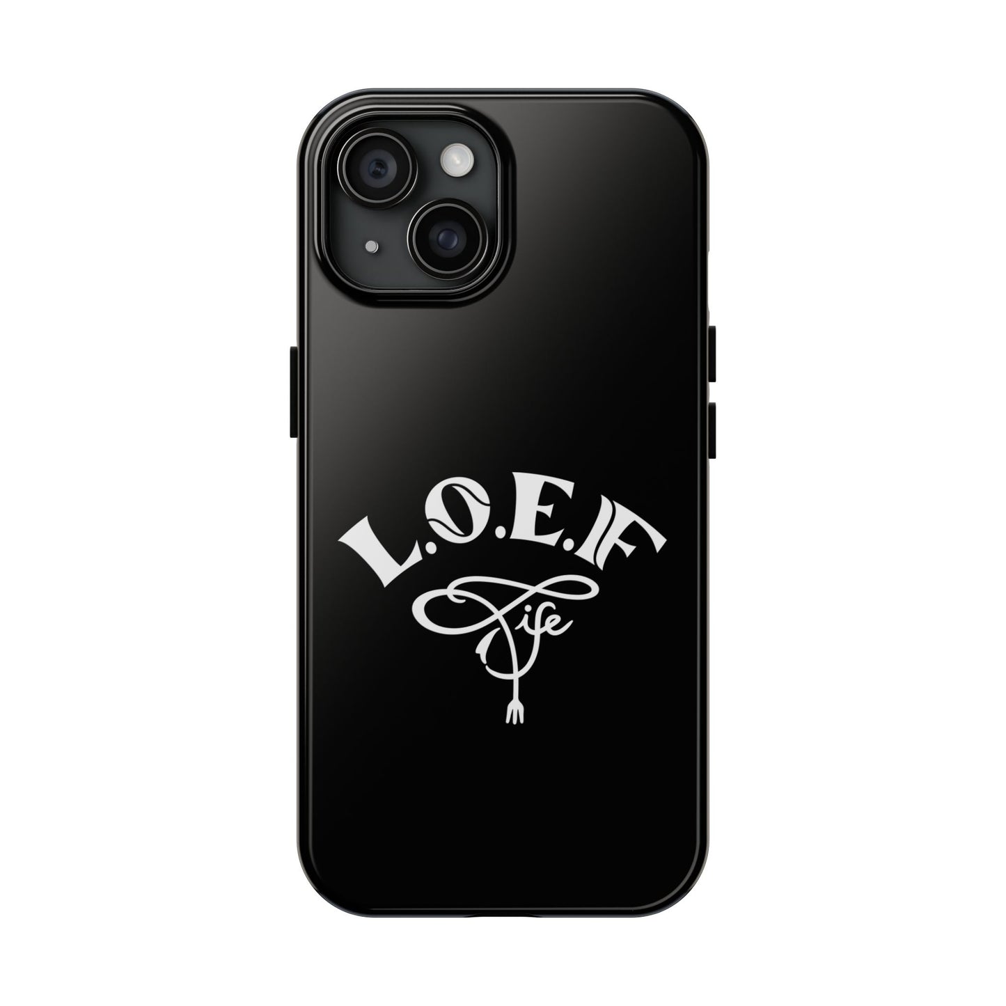 L.O.E.F Black Glossy Protective Phone Case