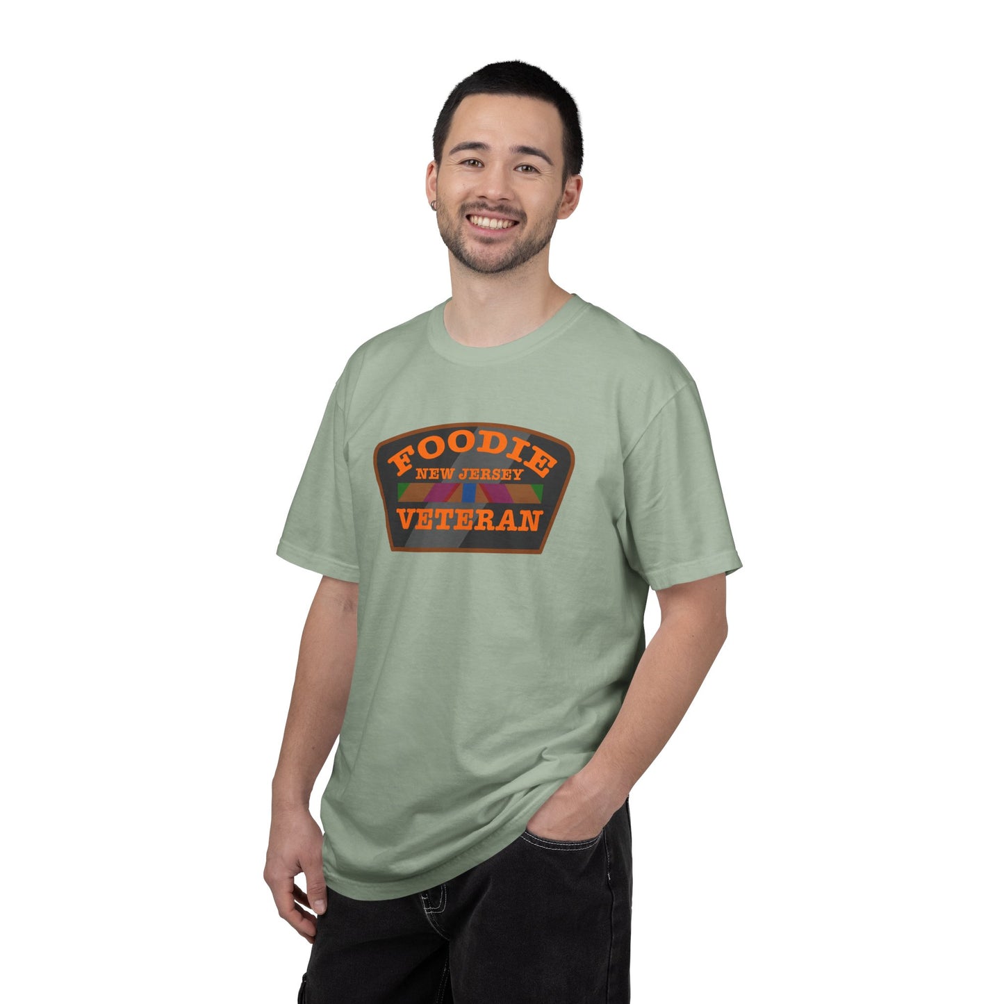 L.O.E.F Foodie Veteran NEW JERSEY Unisex Tee Shirt (Orange)