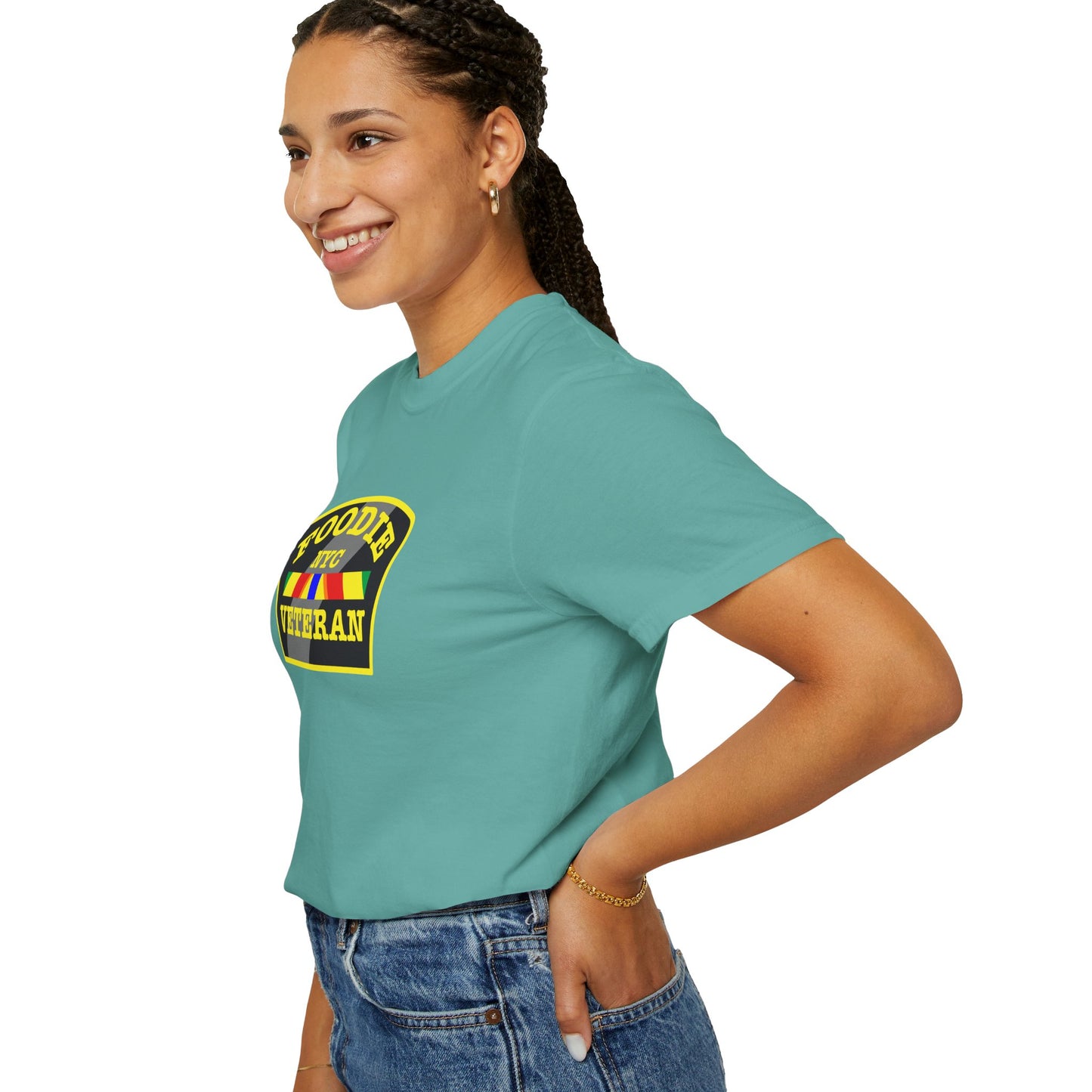 L.O.E.F Foodie Veteran NYC Unisex Tee Shirt (Yellow)