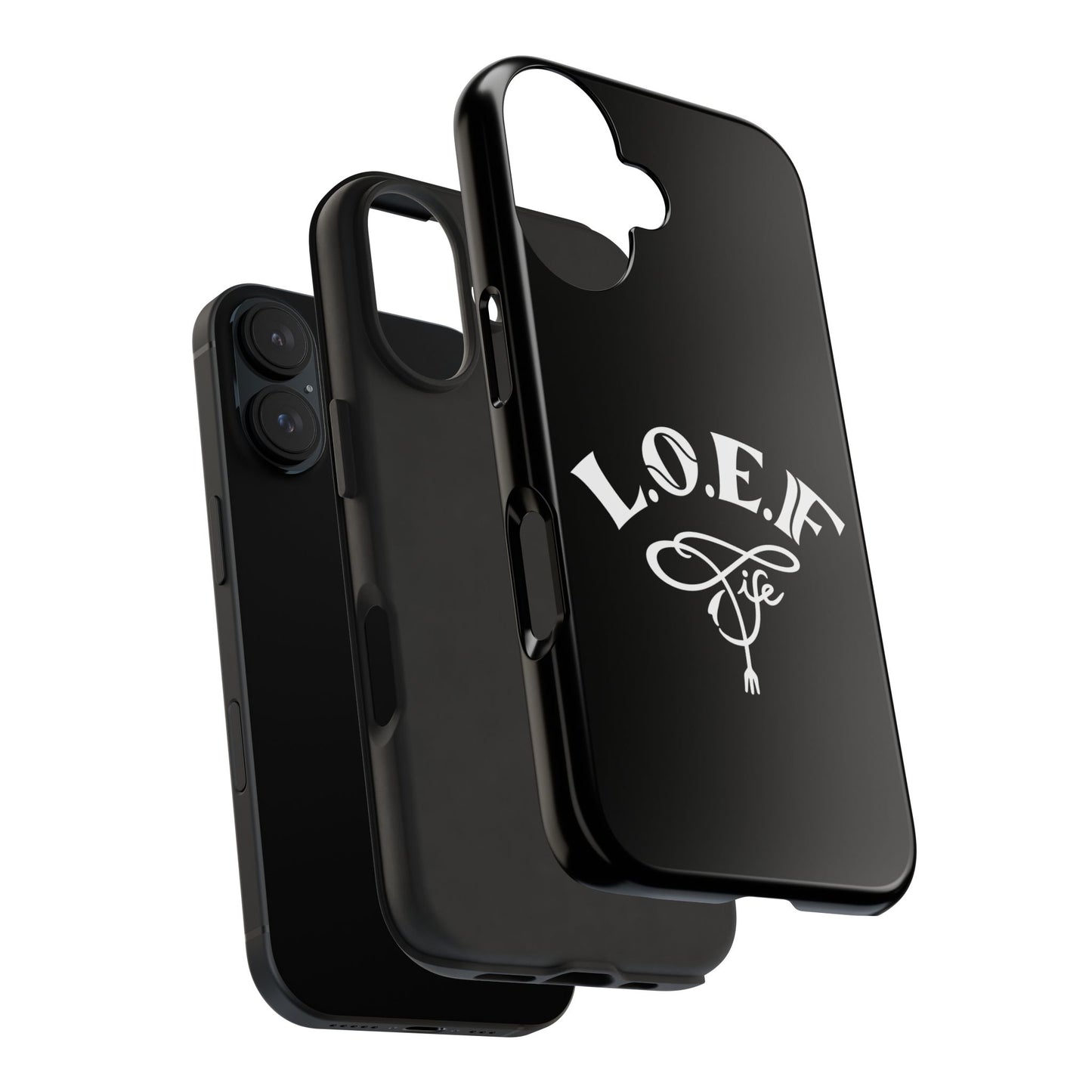 L.O.E.F Black Glossy Protective Phone Case