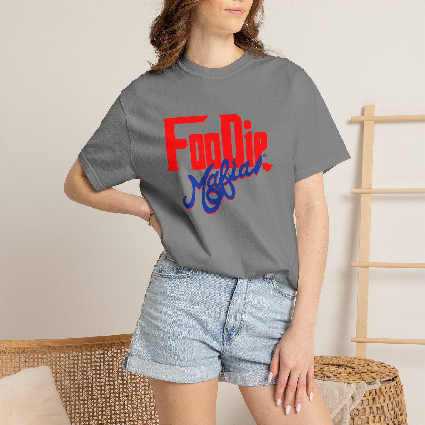 L.O.E.F Red Foodie Mafia Unisex Tee shirt (Cobalt Blue)