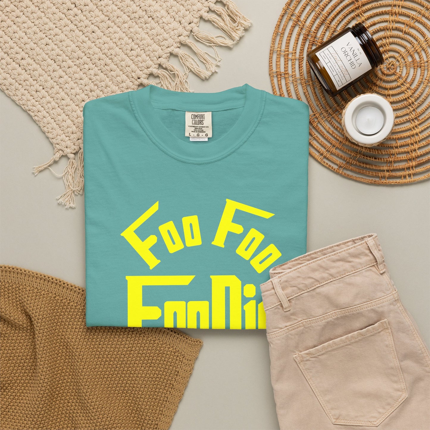 L.O.E.F FOO FOO FOODIE Unisex Tee shirt (Yellow)