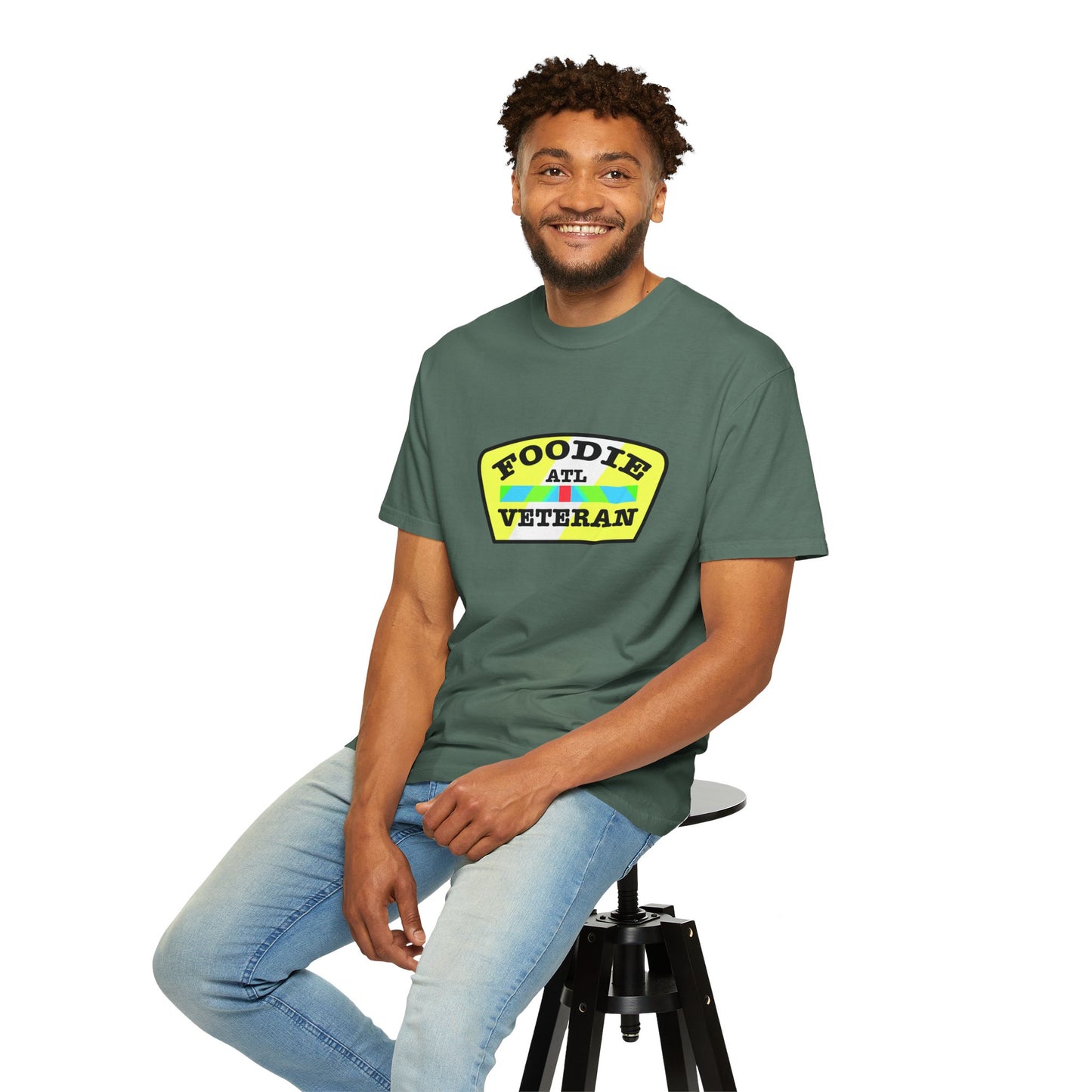 L.O.E.F Foodie Veteran ATL Unisex Tee Shirt (Yellow and Black)