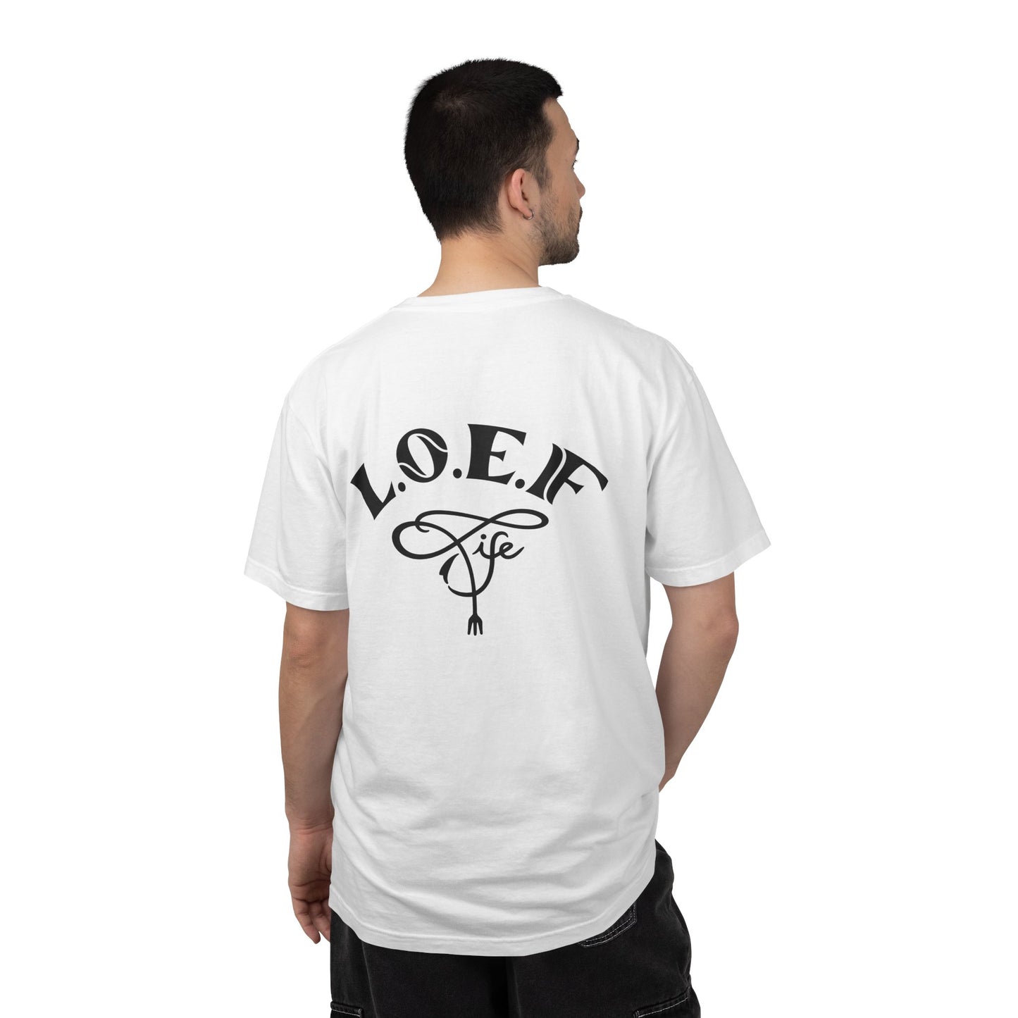 L.O.E.F Foodie 4Life Vegan Unisex Tee Shirt (Sky Blue)