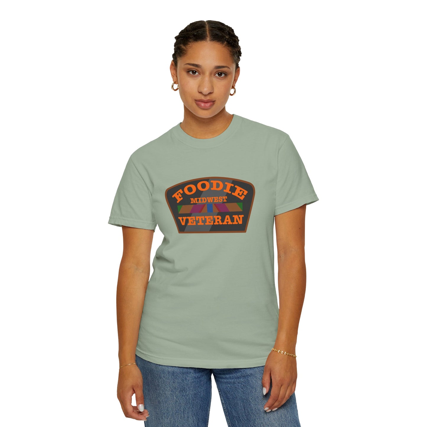 L.O.E.F Foodie Veteran MIDWEST Unisex Tee Shirt (Orange)