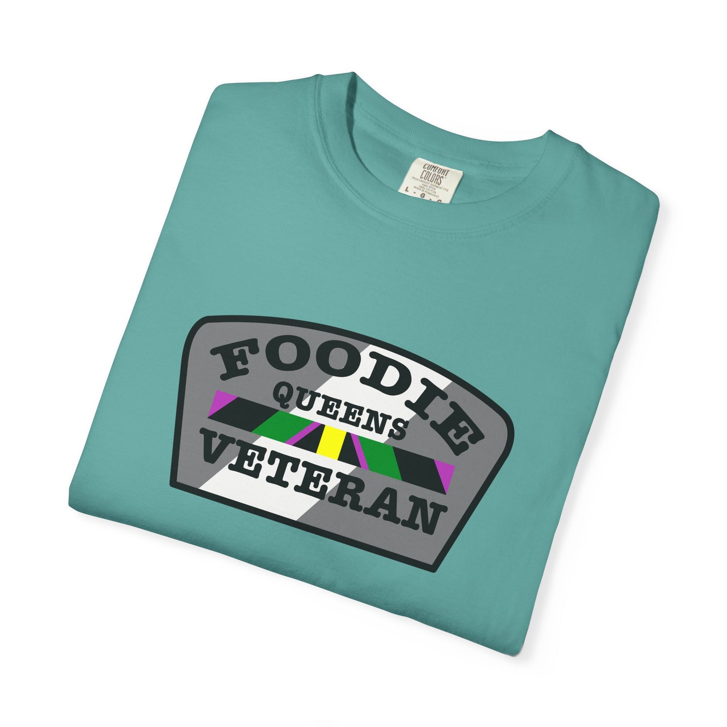 L.O.E.F Foodie Veteran Queens Unisex Tee Shirt (Gray)