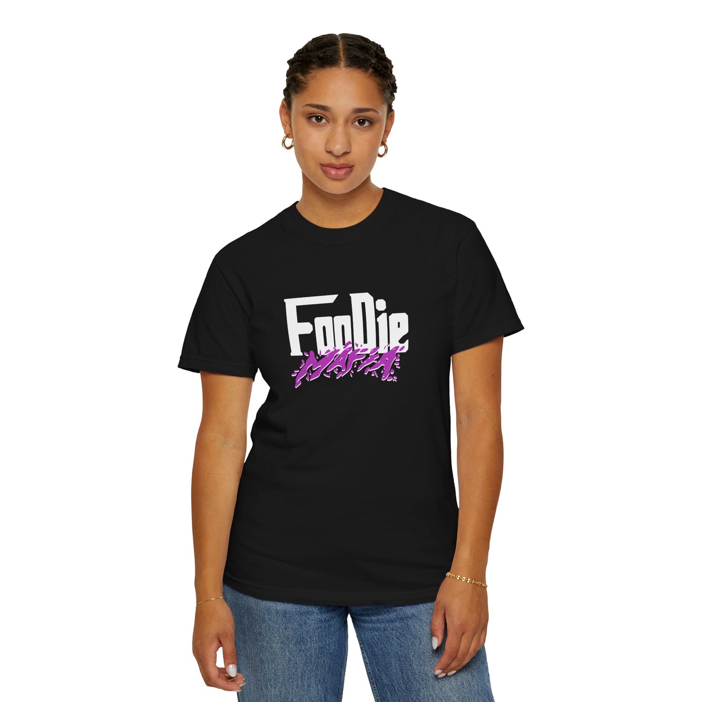 L.O.E.F White Foodie Mafia Tee Shirt (Purple)