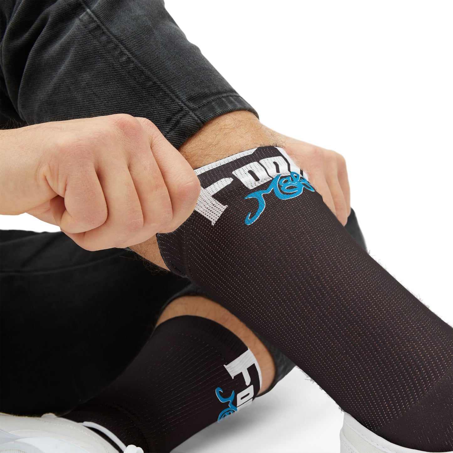 L.O.E.F White Foodie Mafia Socks (Apricot)