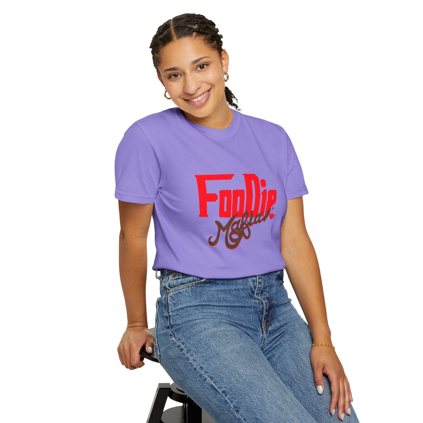L.O.E.F Red Foodie Mafia Unisex Tee Shirt (Dark Brown)
