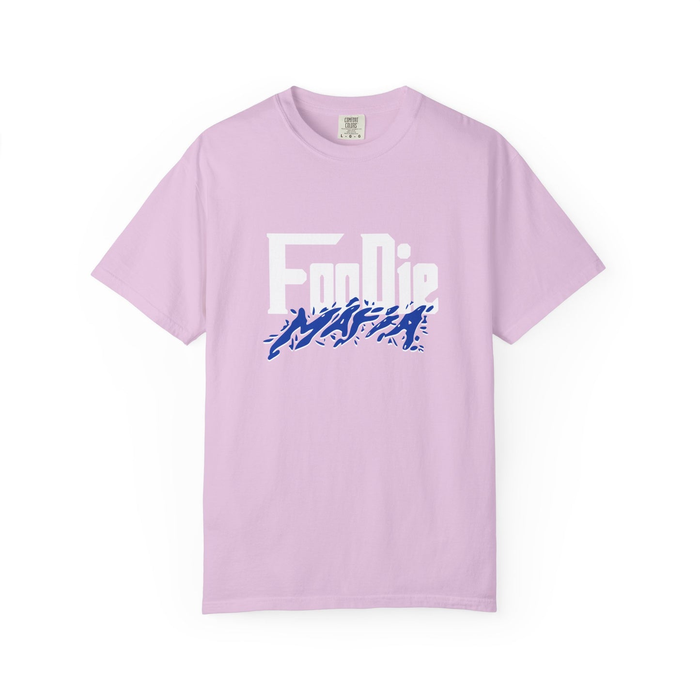 L.O.E.F White Foodie Mafia Unisex Tee shirt (Cobalt Blue)