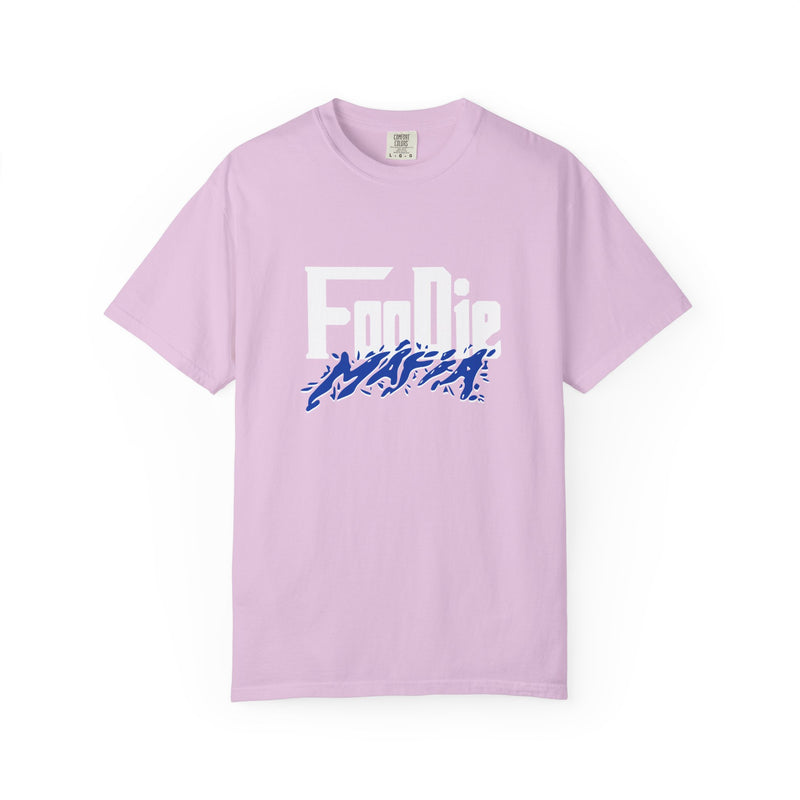 L.O.E.F White Foodie Mafia Unisex Tee shirt (Cobalt Blue)