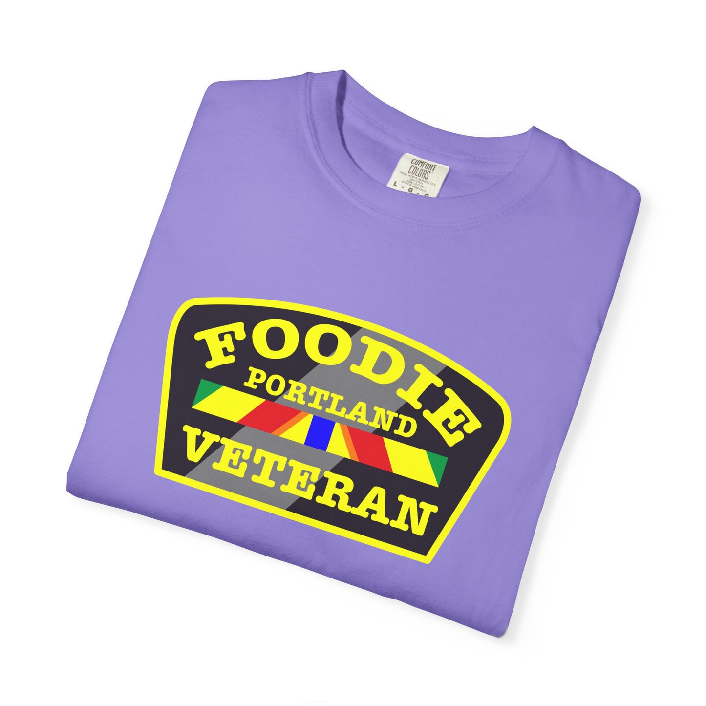 L.O.E.F Foodie Veteran PORTLAND Unisex Tee Shirt (Yellow)