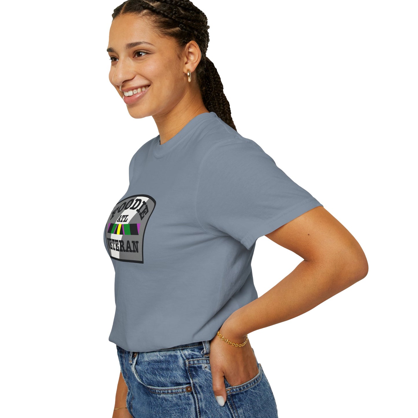 L.O.E.F Foodie Veteran ATL Unisex Tee Shirt (Gray)
