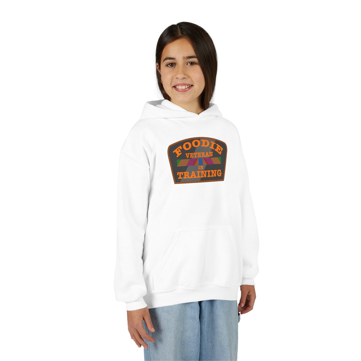 L.O.E.F Foodie Veteran In Training Kids Hoodie (Orange)