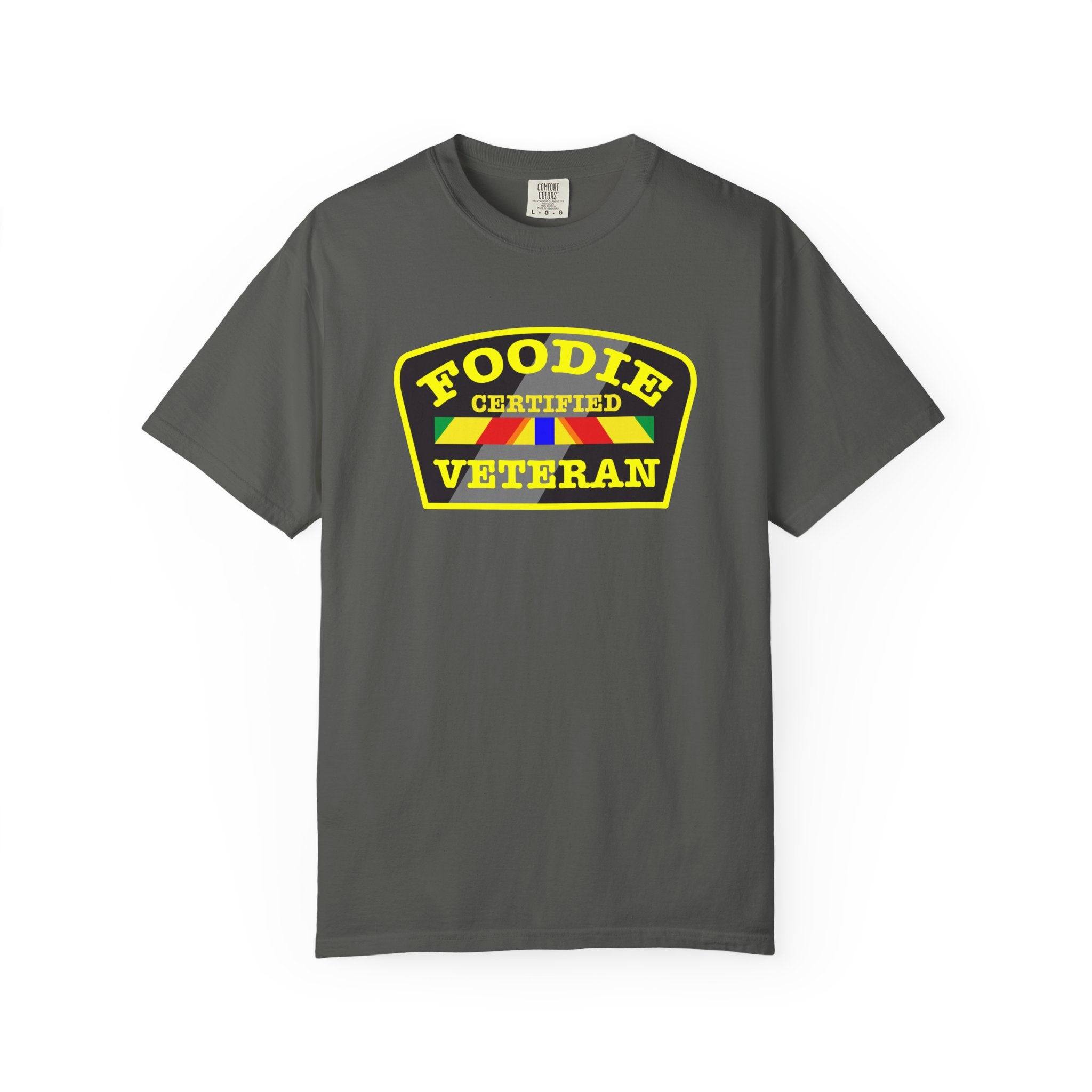 L.O.E.F Foodie CERTIFIED Veteran Unisex Tee Shirt (Yellow)