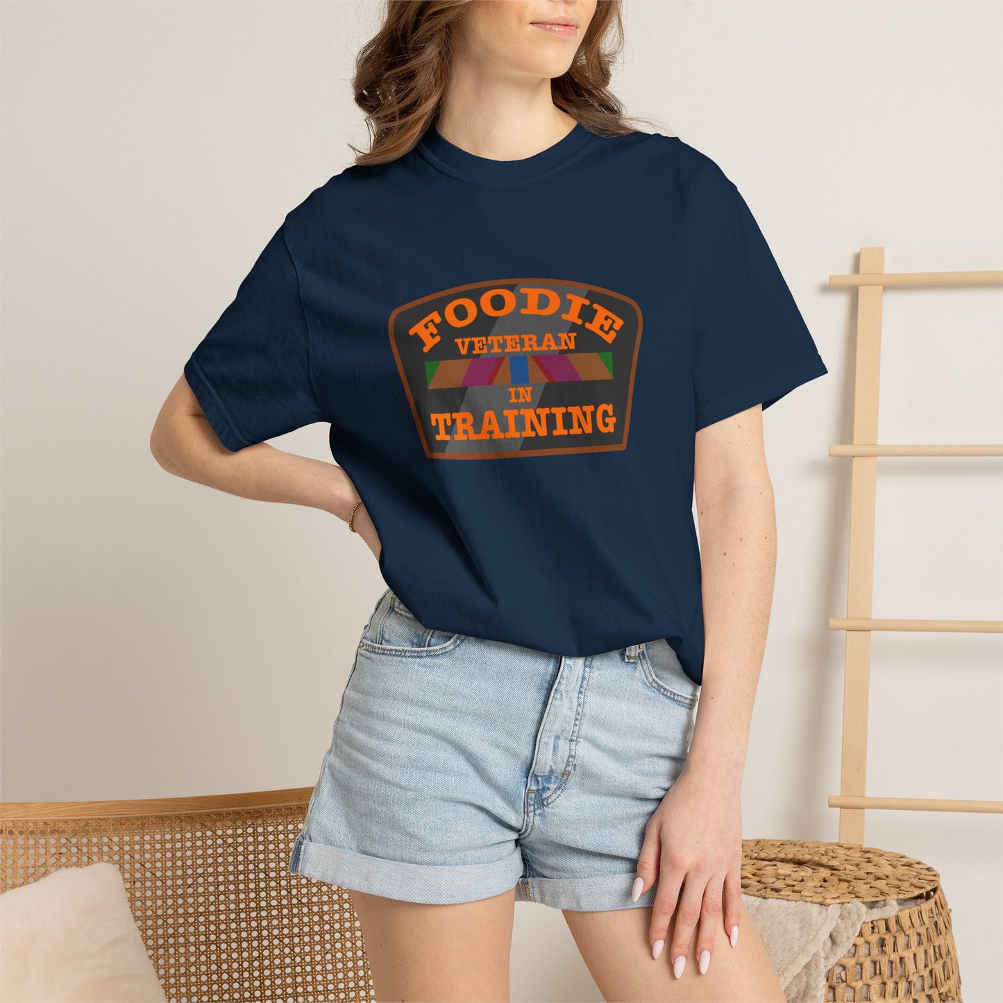 L.O.E.F Foodie Veteran IN TRAINING Unisex Tee Shirt (Orange)