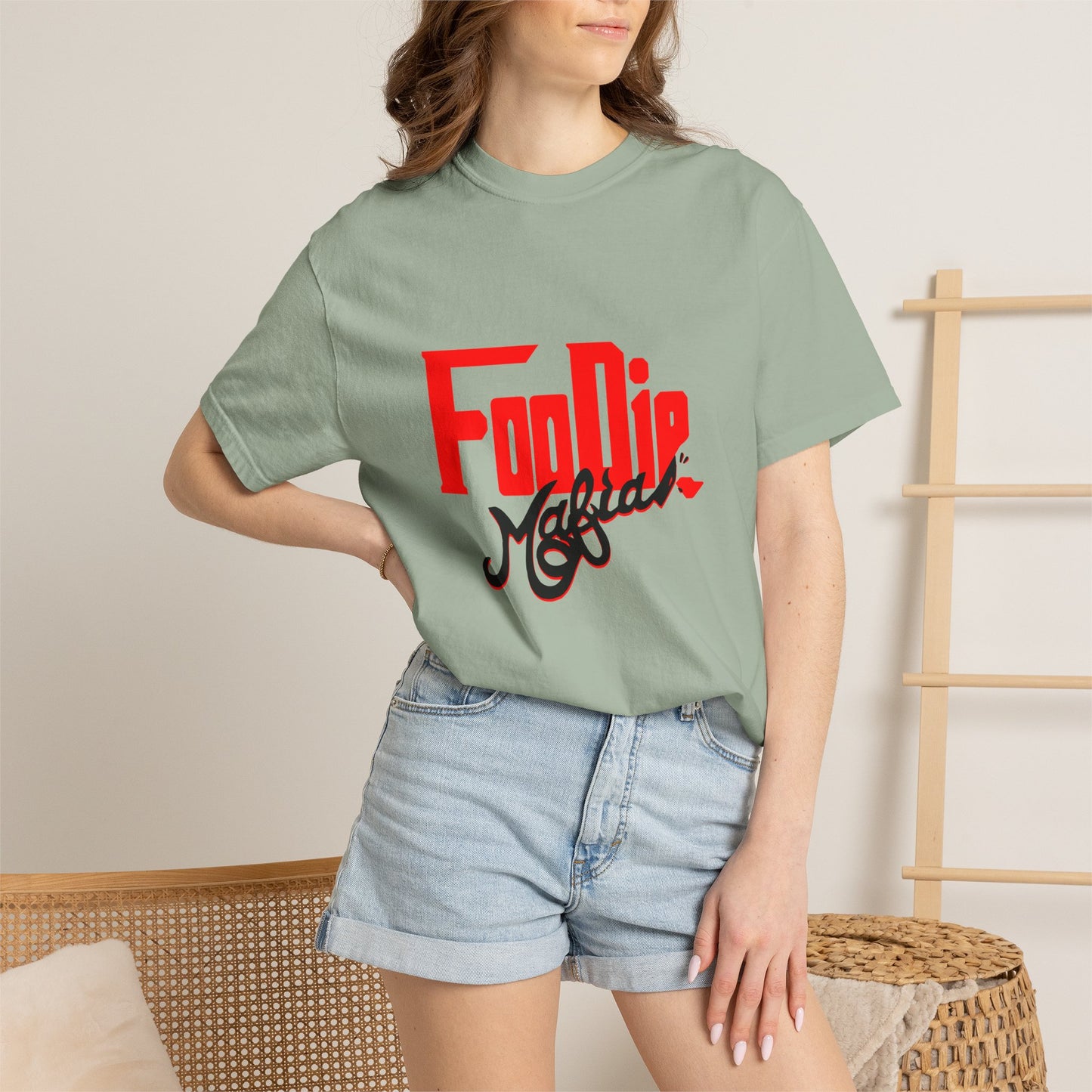 L.O.E.F Red Foodie Mafia Unisex Tee shirt (Black)