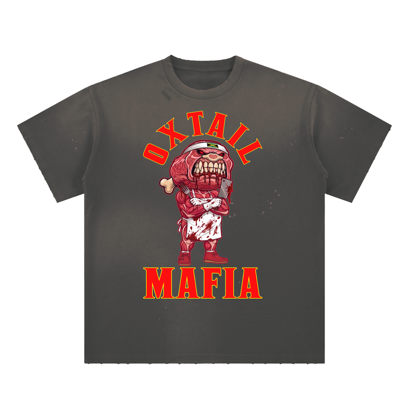 Hand-Frayed Sunfade Paint Splatter T-Shirt