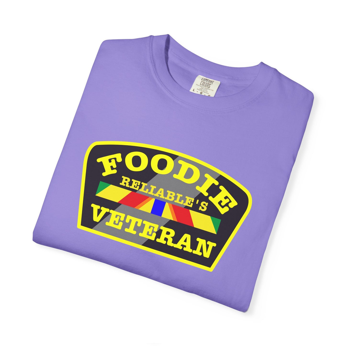 L.O.E.F Foodie Veteran RELIABLE'S Unisex Tee Shirt (Yellow)