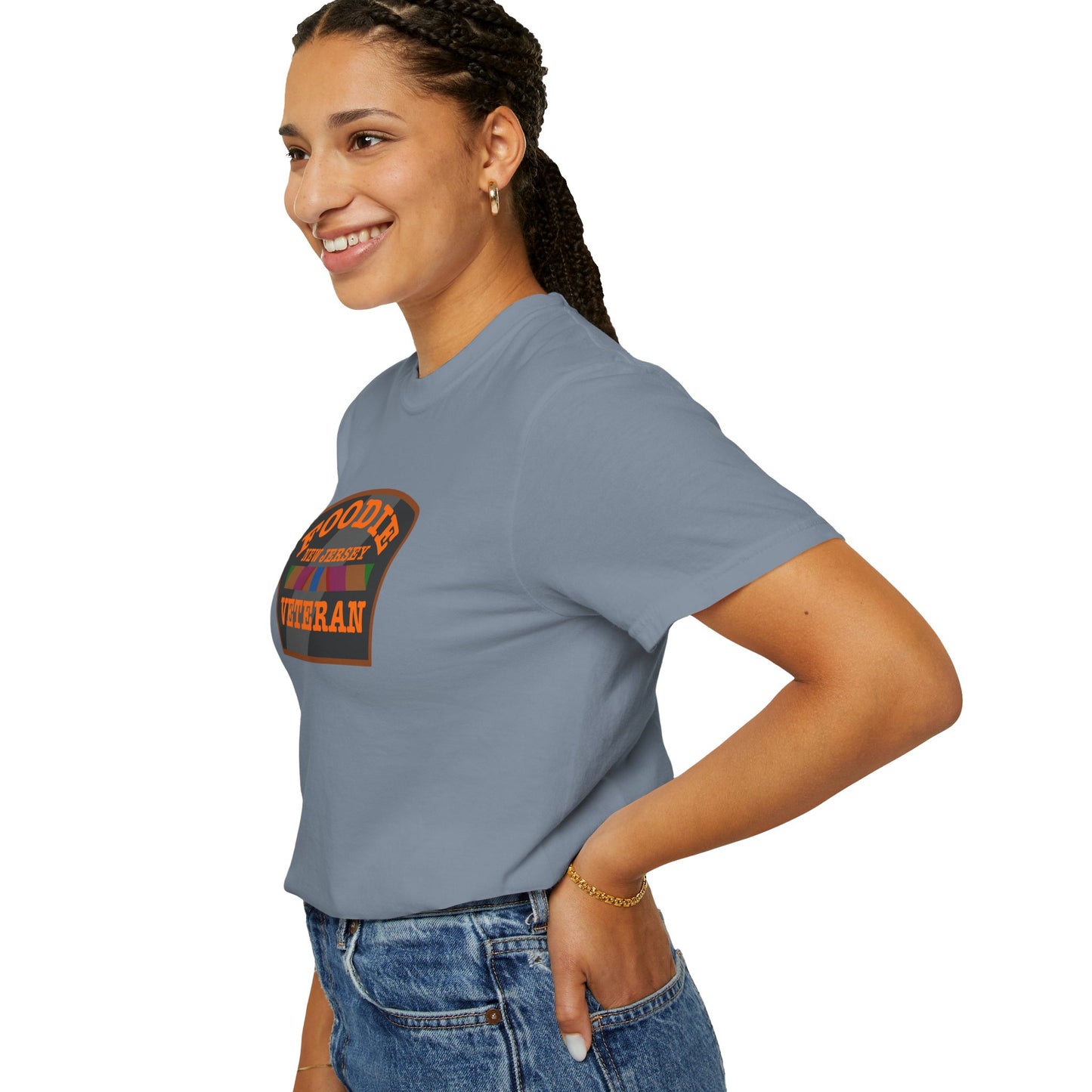 L.O.E.F Foodie Veteran NEW JERSEY Unisex Tee Shirt (Orange)