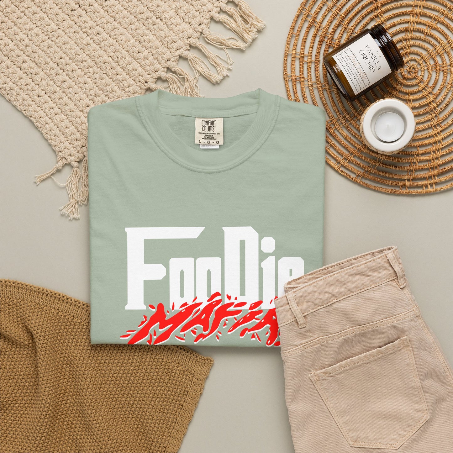 L.O.E.F Foodie Mafia Unisex Tee Shirt  (Red)
