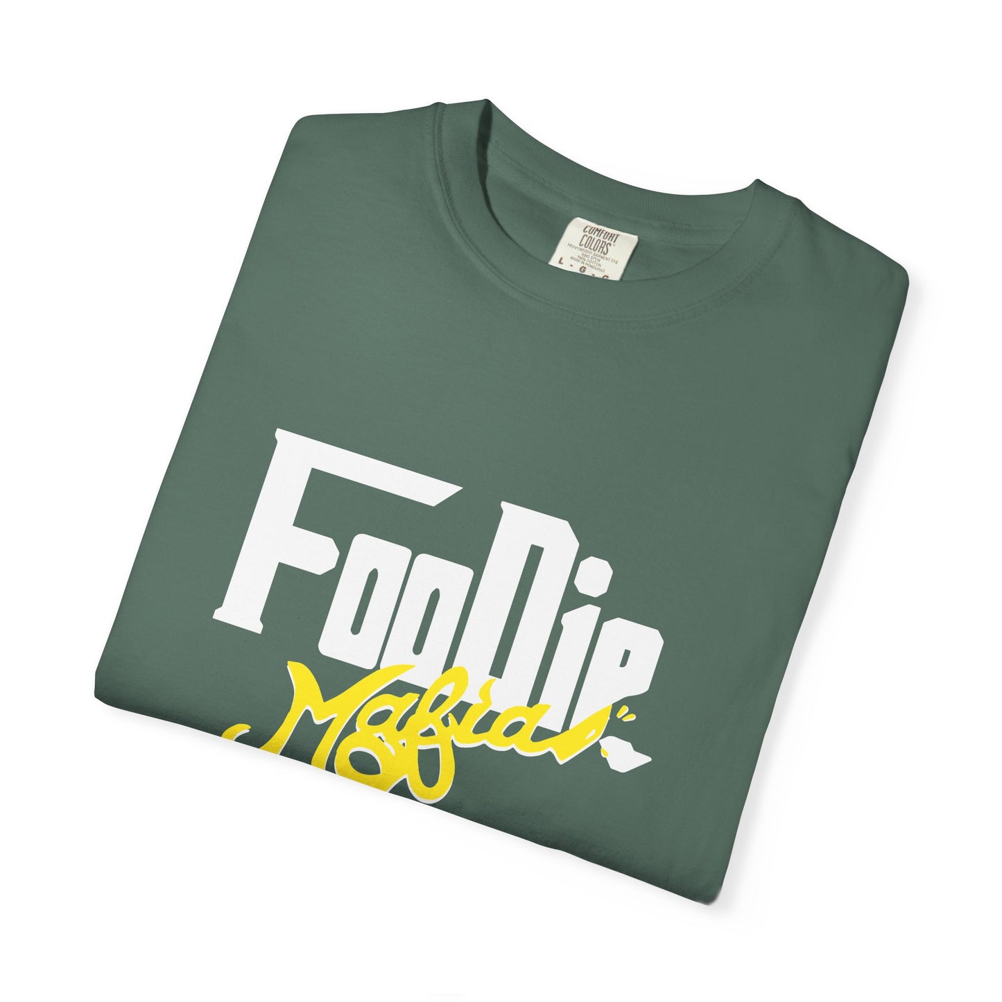 L.O.E.F White Foodie Mafia Unisex Tee shirt (Bright Yellow)