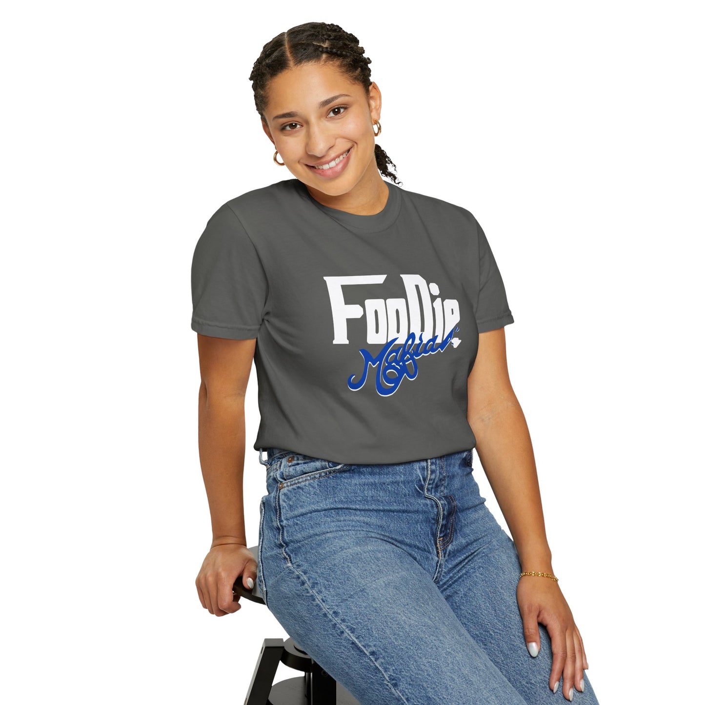 L.O.E.F Foodie Mafia Unisex Tee Shirt  (Dark Blue)