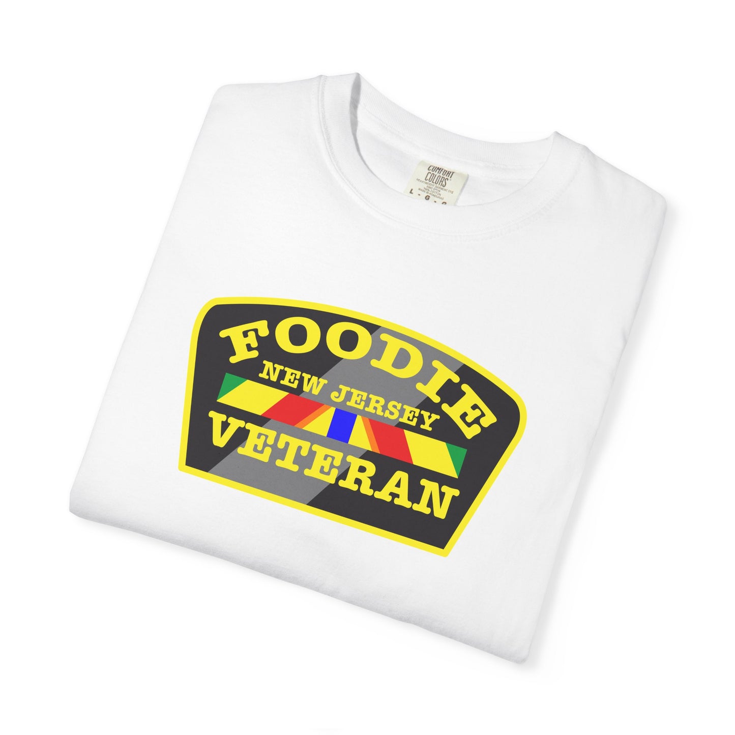 L.O.E.F Foodie Veteran NEW JERSEY Unisex Tee Shirt (Yellow)
