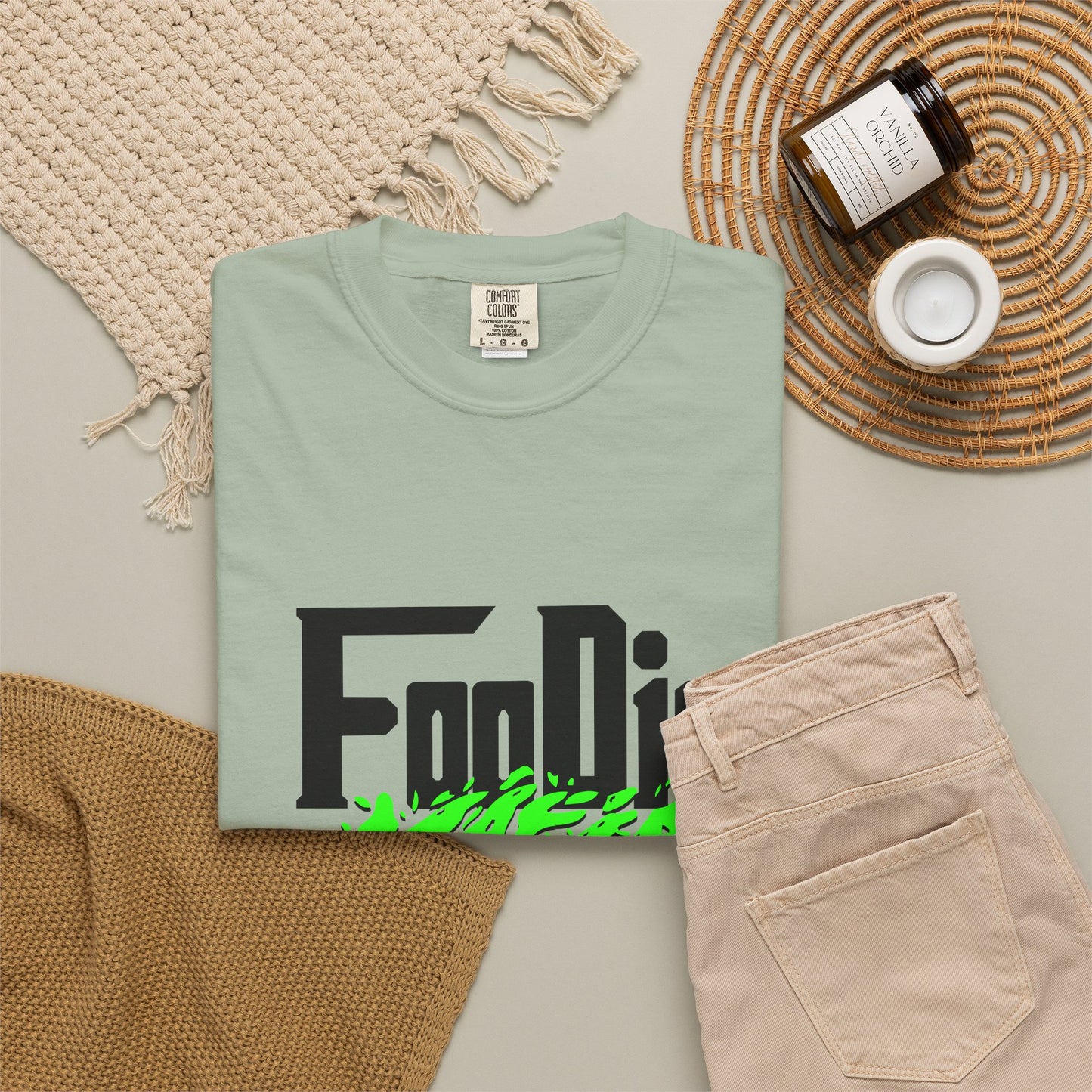 L.O.E.F Foodie Mafia Tee Shirt (Neon Green)