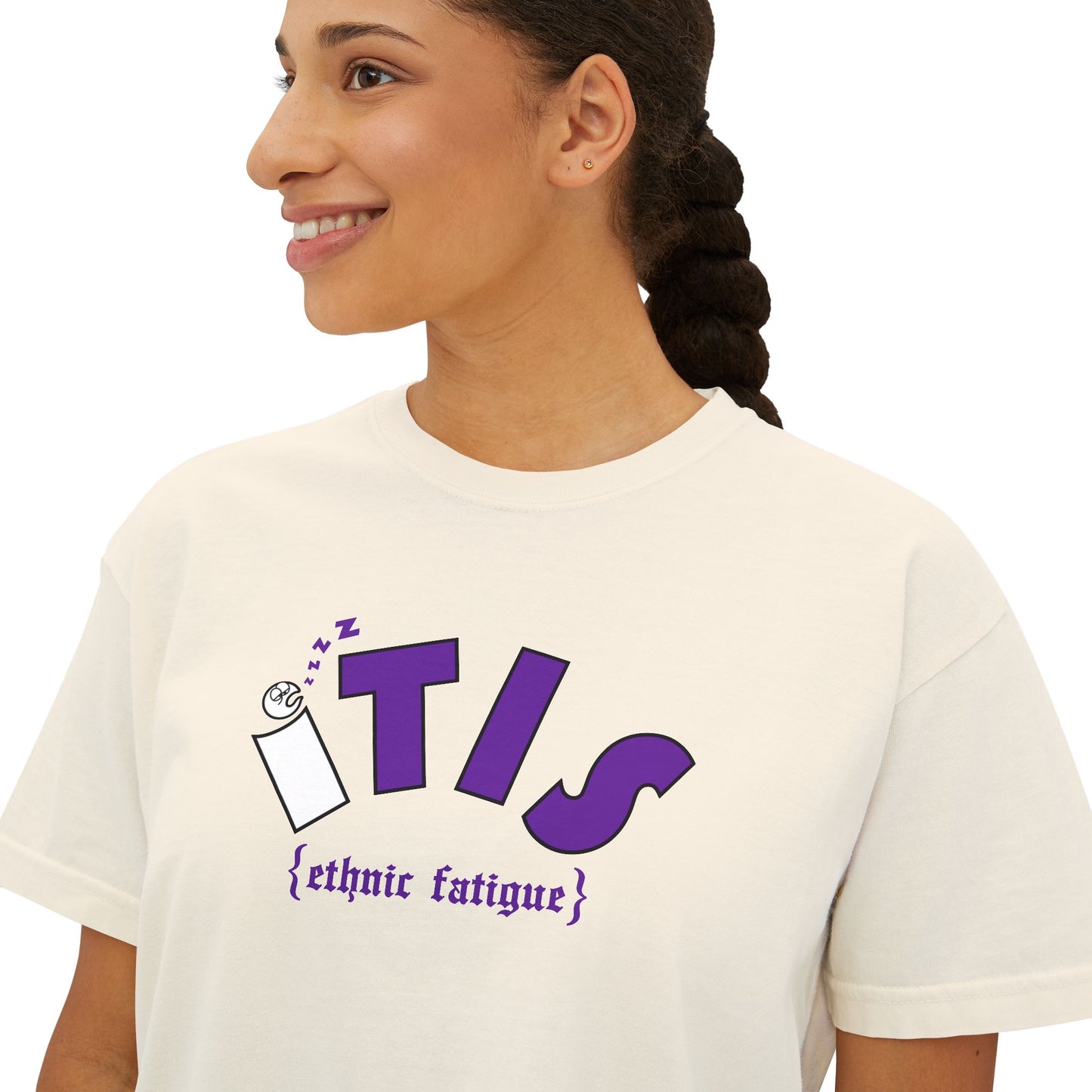 L.O.E.F ITIS Women Boxy Tee (Purple)