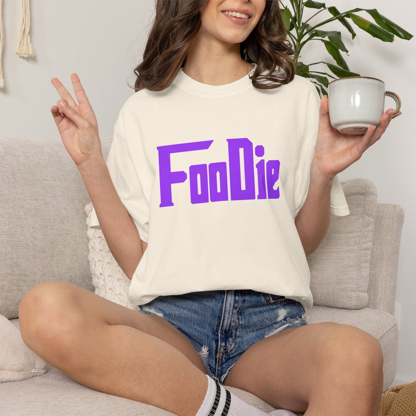 LO.E.F Foodie Unisex Tee Shirt (Bright Purple)