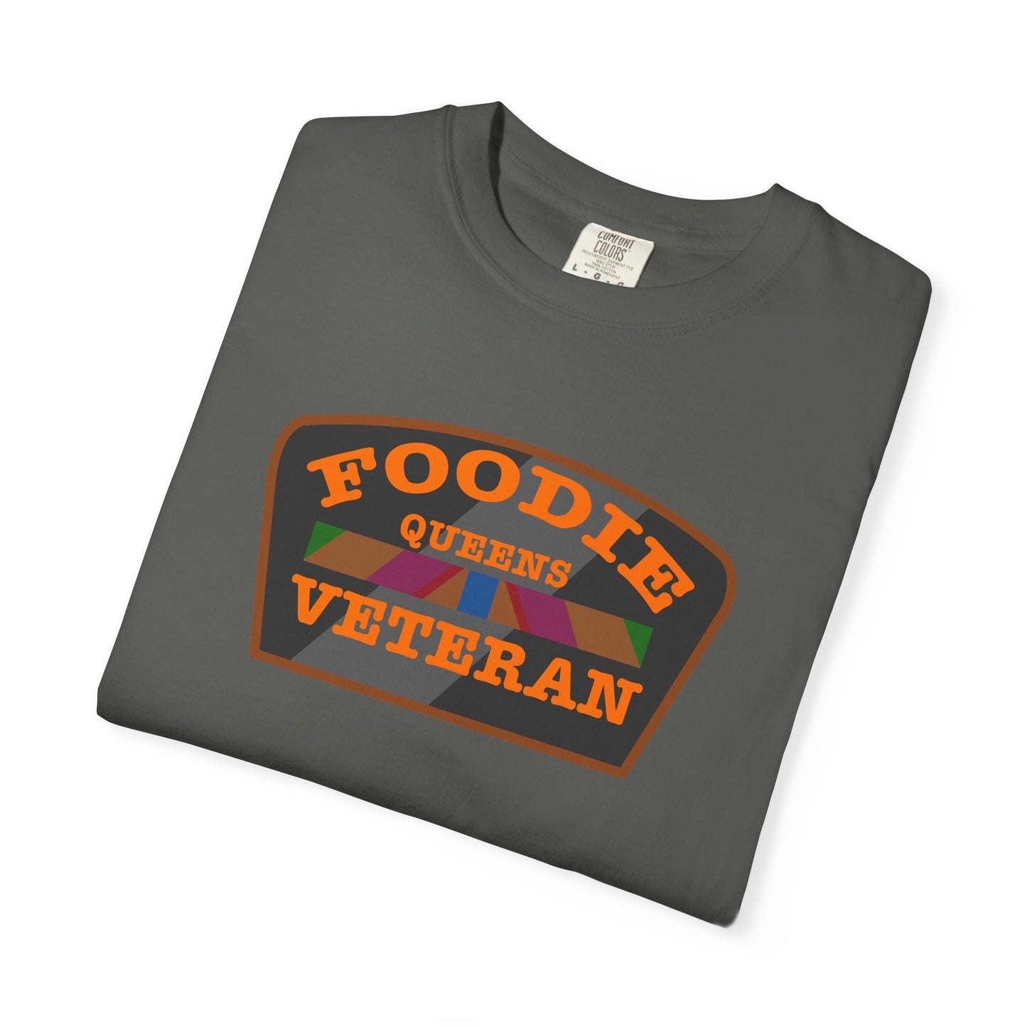 L.O.E.F Foodie Veteran QUEENS Unisex Tee Shirt (Orange)