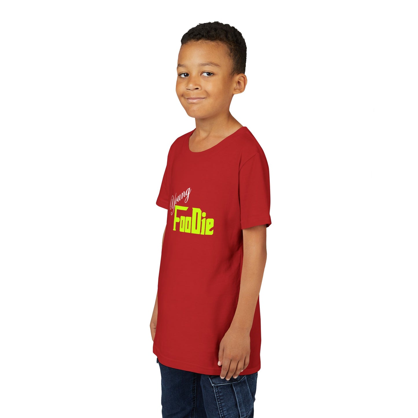 L.O.E.F White Young Foodie Short Sleeve Tee (Neon Yellow)