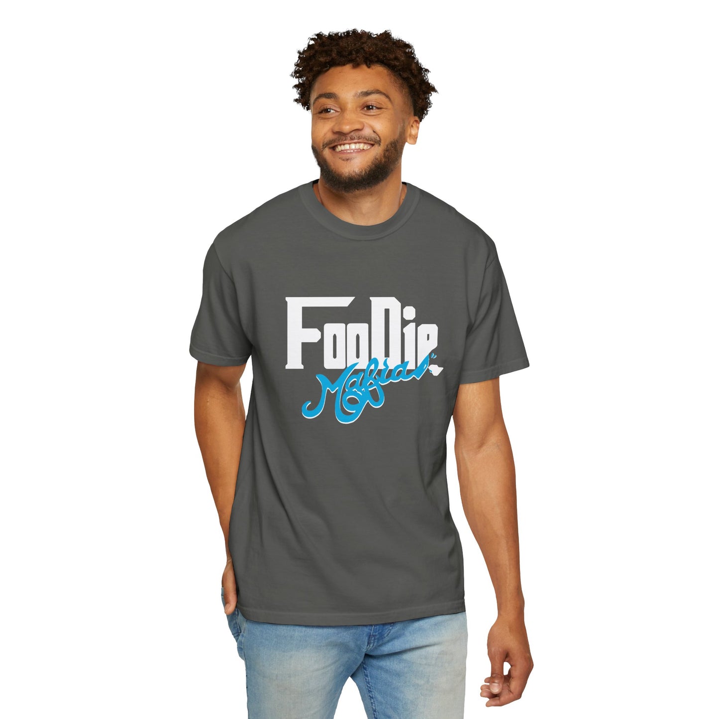L.O.E.F White Foodie Mafia Unisex Tee Shirt  (Apricot)