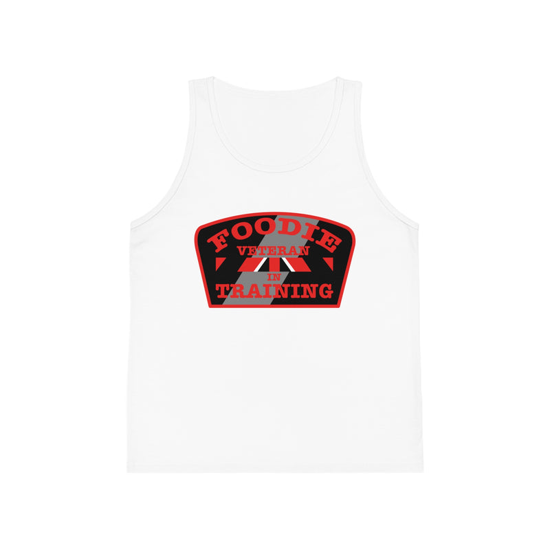 L.O.E.F Foodie Veteran In Training Kids Tank Top (Red)
