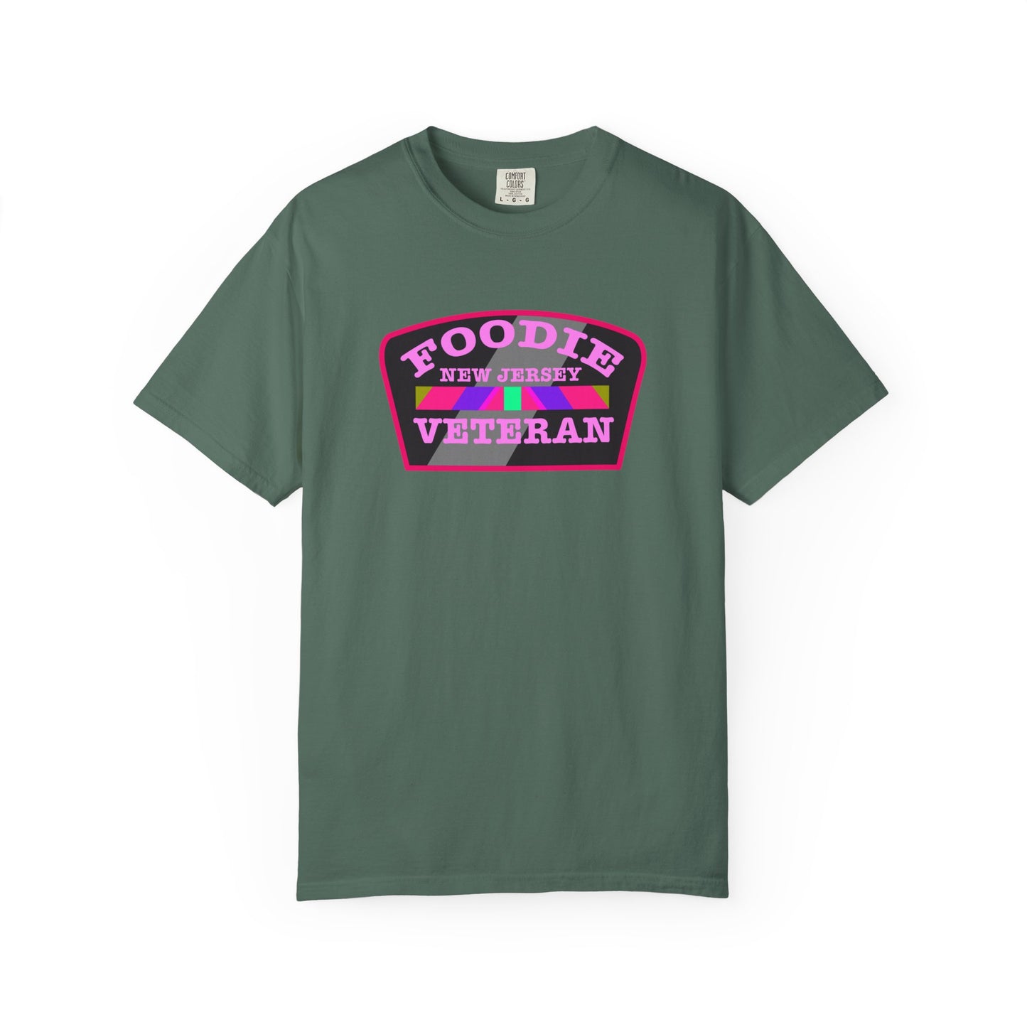 L.O.E.F Foodie Veteran NEW JERSEY Unisex Tee Shirt (Pink)