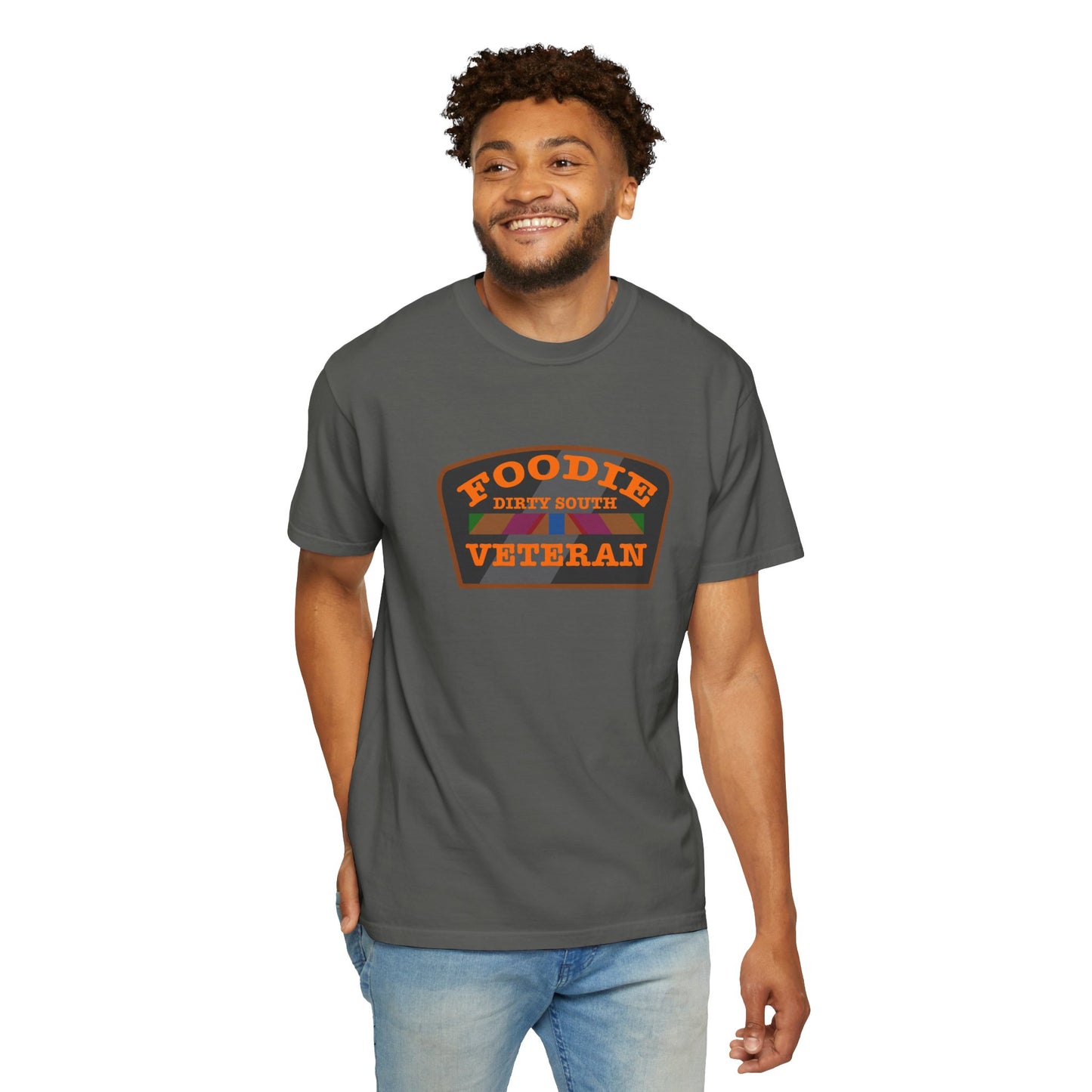 L.O.E.F Foodie Veteran DIRTY SOUTH Unisex Tee Shirt (Orange)