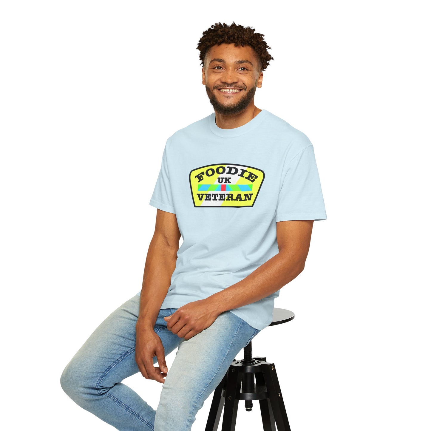 L.O.E.F Foodie Veteran UK Unisex Tee Shirt (Yellow and Black)