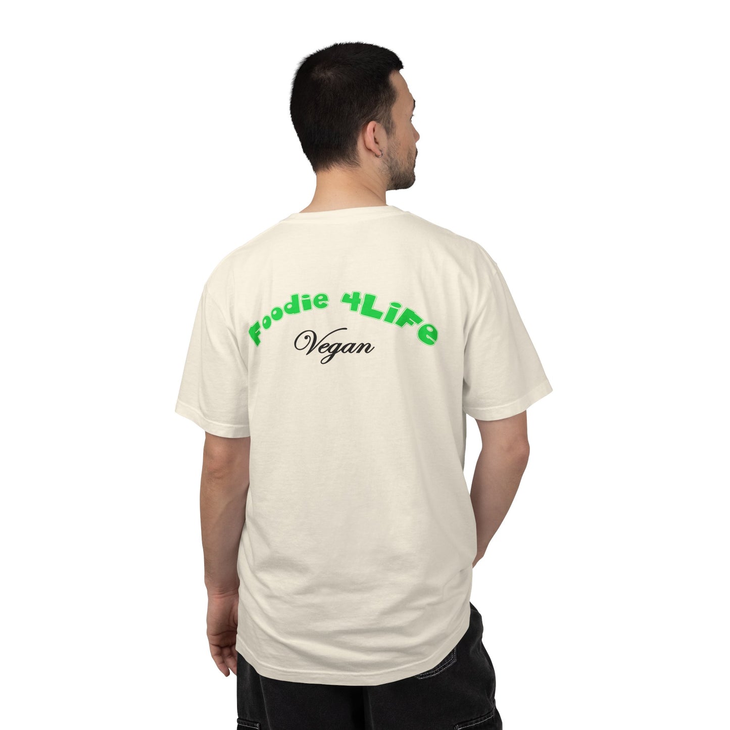 L.O.E.F Foodie 4Life Vegan Unisex Tee Shirt (Machalite Green)