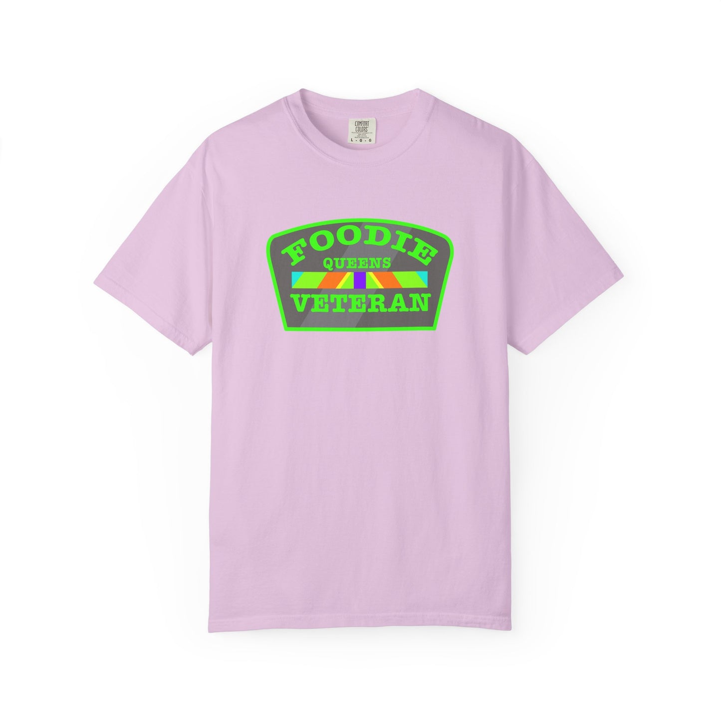 L.O.E.F Foodie Veteran QUEENS Unisex Tee Shirt (Neon Green)