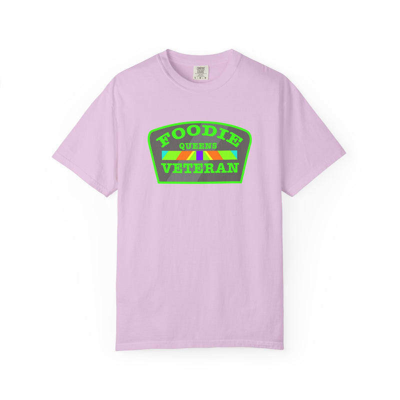 L.O.E.F Foodie Veteran QUEENS Unisex Tee Shirt (Neon Green)