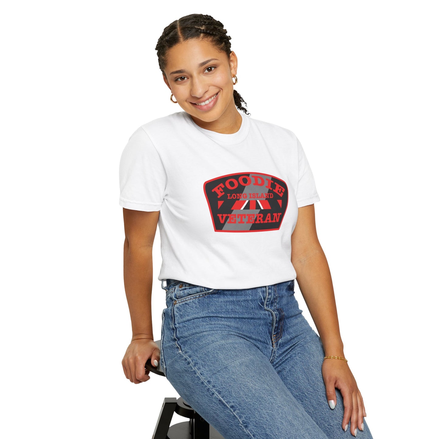 L.O.E.F Foodie Veteran Long Island Unisex Tee Shirt (Red)